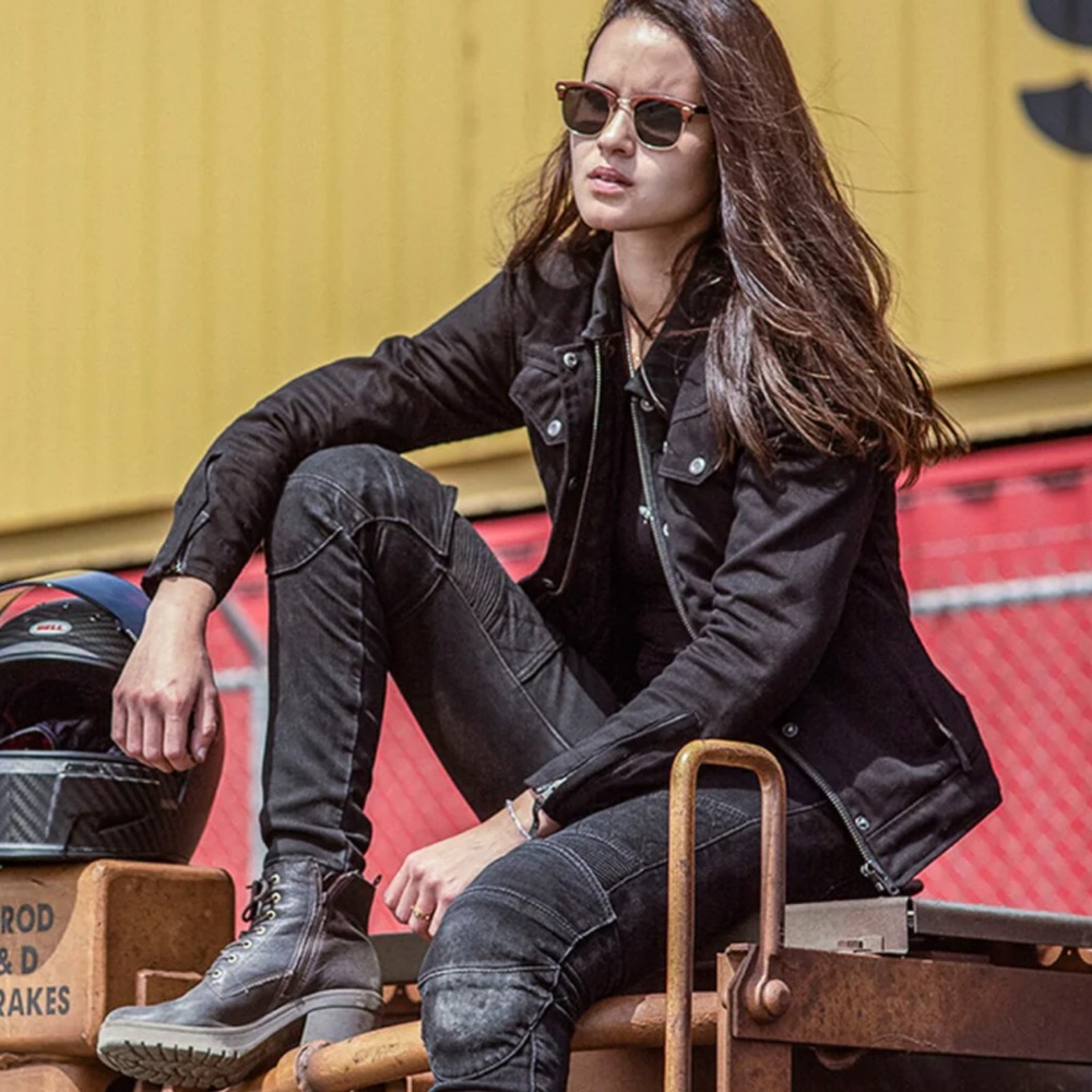 Roland Sands Designs Women’s Black Button-Up Shirt Riding Jacket